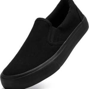 Low-Top Slip Ons Women’s Fashion Sneakers Casual Canvas Sneakers for Women Comfortable Flats Breathable Padded Insole Slip on Sneakers Women Low Slip on Shoes