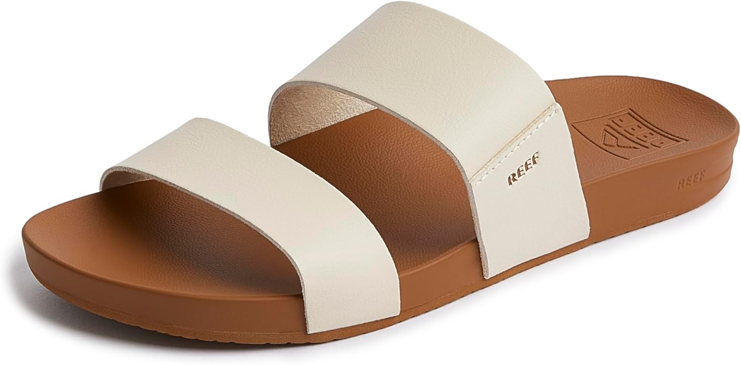 REEF Cushion Vista Women's Fashion Slide Sandal, Vegan Leather Strap, Ultra Soft Cushion Footbed - Image 2