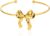 CJIAYUJEW Gold Bow Bracelet for Women Silver Bow Bangle Cuff Bracelet Trendy Bowknot Open Cuff Bangle Bracelets Adjustable Jewelry