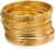 16Pcs Gold Bangle Bracelets for Women – Multi Layer Stackable Textured Bracelets Boho Jewelrys Set.