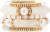 GOOJIDS Simple Beaded Gold Bangles Bracelet Chunky Bamboo Tube Curved Stacking Clear Acrylic Colorful Beads Stretchable Gold Bracelets Set For Women