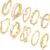 10 PCS 14K Gold Plated Rings Set for Women, Dainty Gold Knuckle Rings Non Tarnish, Simple Thumb Stacking Rings Pack Size 6/7/8/9/10